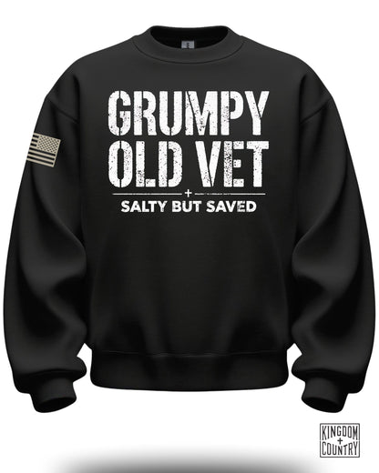 Grumpy Old Vet Salty But Saved Sweatshirt