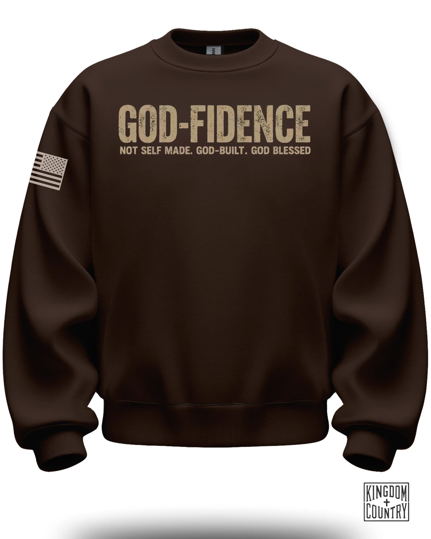 GOD-FIDENCE Not Self Made God Built Sweatshirt