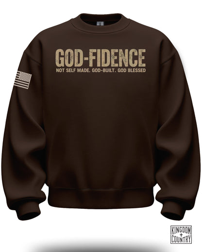 GOD-FIDENCE Not Self Made God Built Sweatshirt