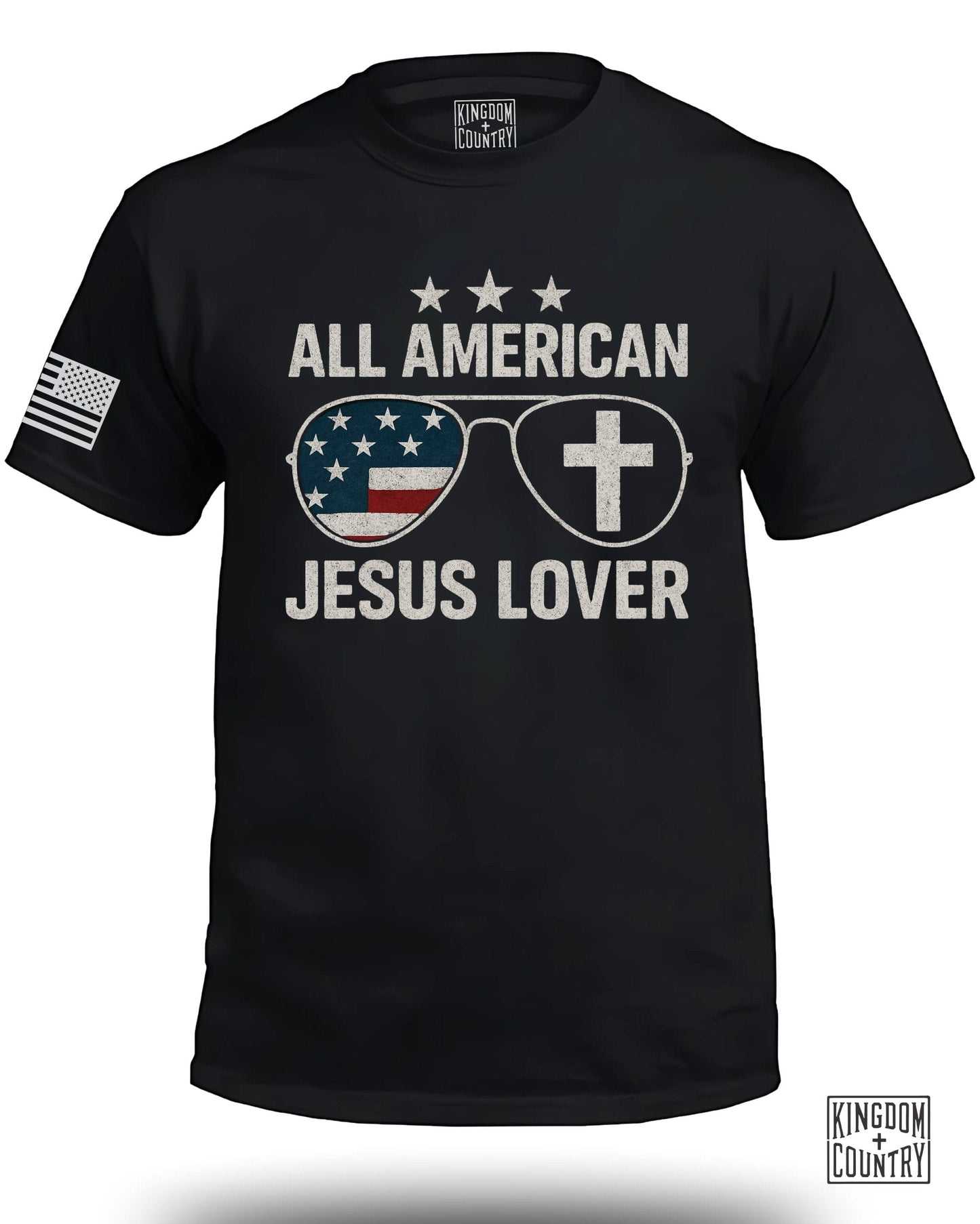 All American Jesus Lover Patriotic Sunglasses T-shirt product type