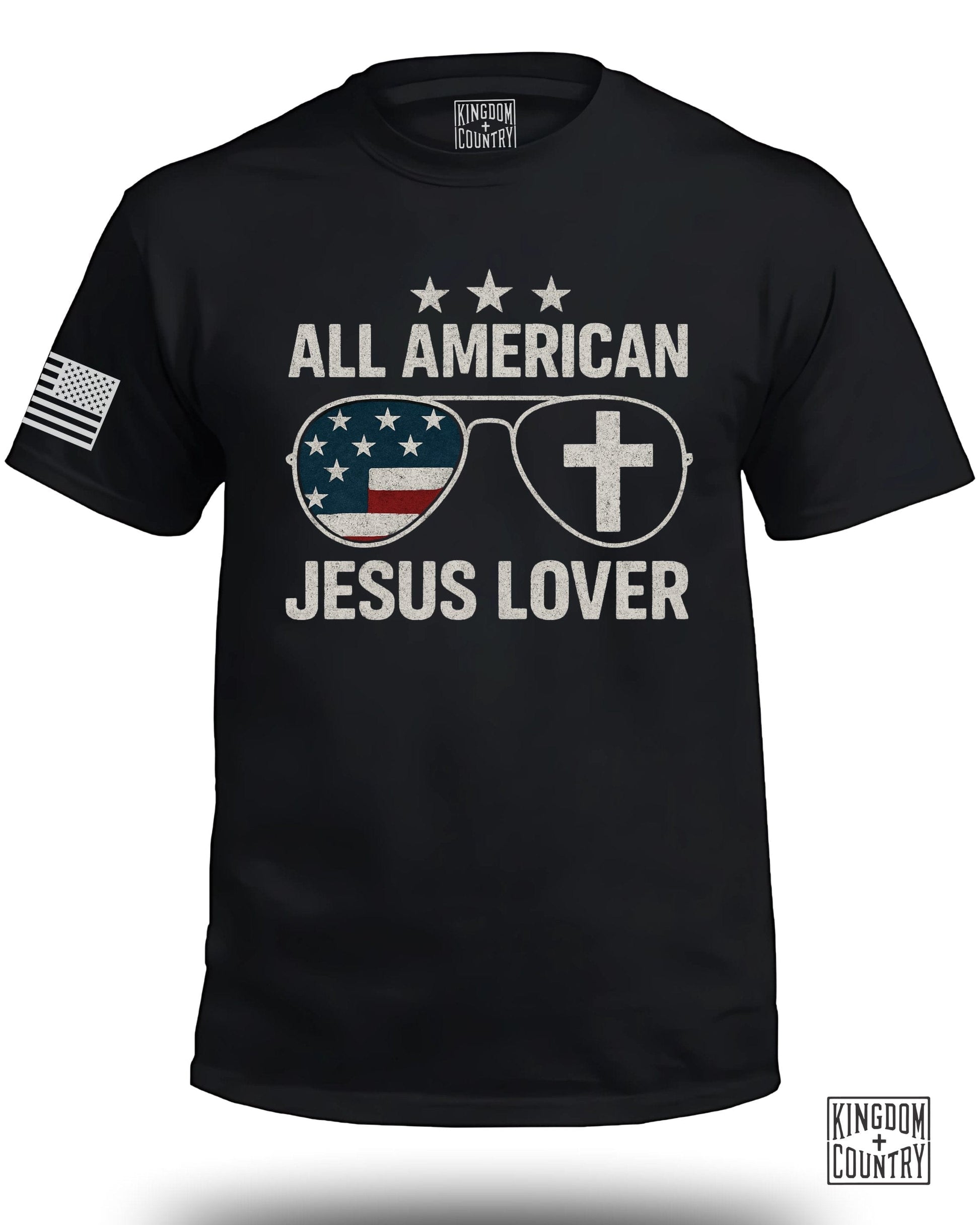 All American Jesus Lover Patriotic Sunglasses T-shirt product type