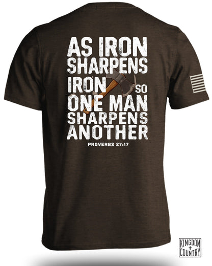 As Iron Sharpens Iron Bible Verse Graphic Tee Shirt product