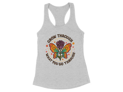 Grow Through What You Go Through Racerback Tank product type