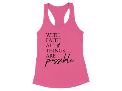 With Faith All Things Are Possible Tank Top product