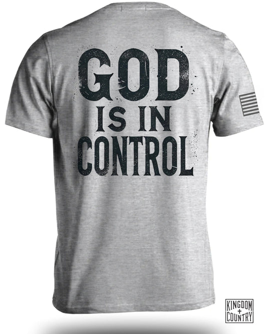 GOD IS IN CONTROL Print T Shirt product type
