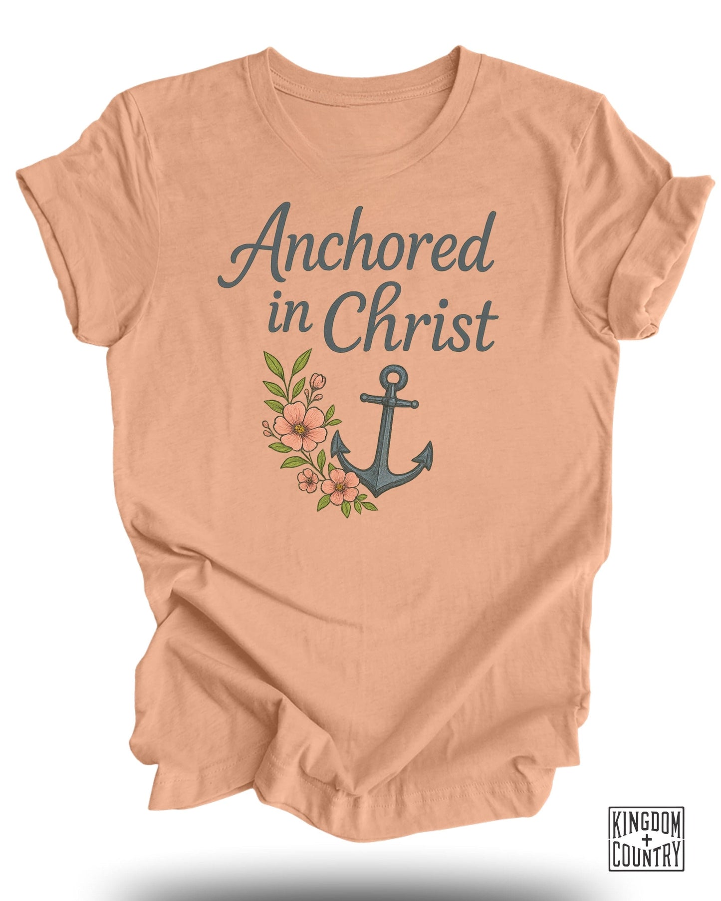Anchored in Christ Floral Graphic Tee product