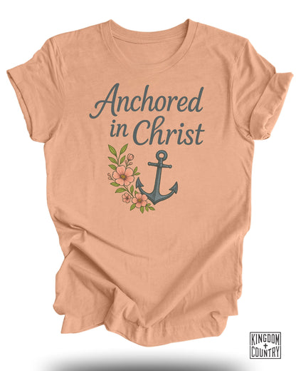 Anchored in Christ Floral Graphic Tee product