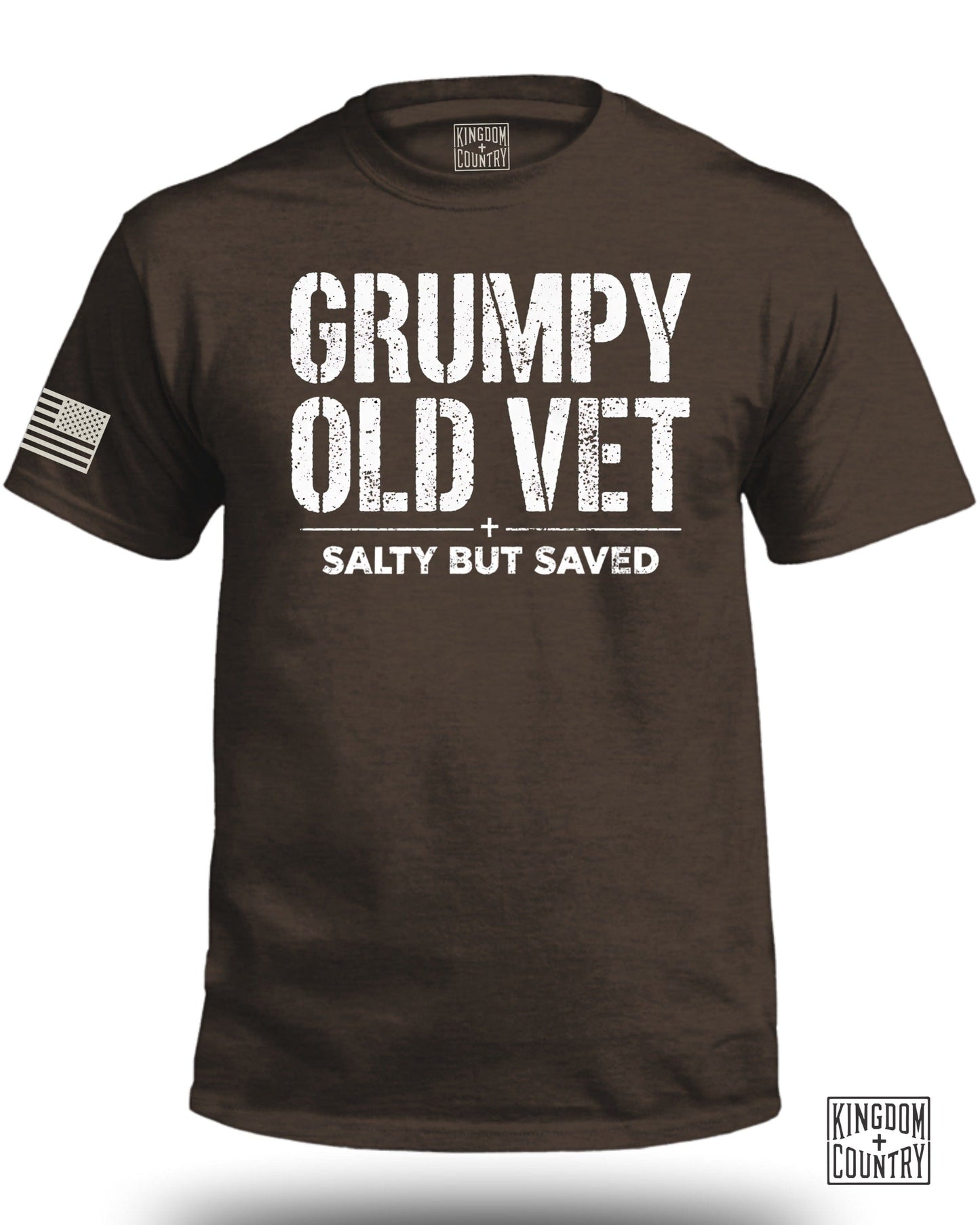 Grumpy Old Vet Salty But Saved Graphic T-shirt product