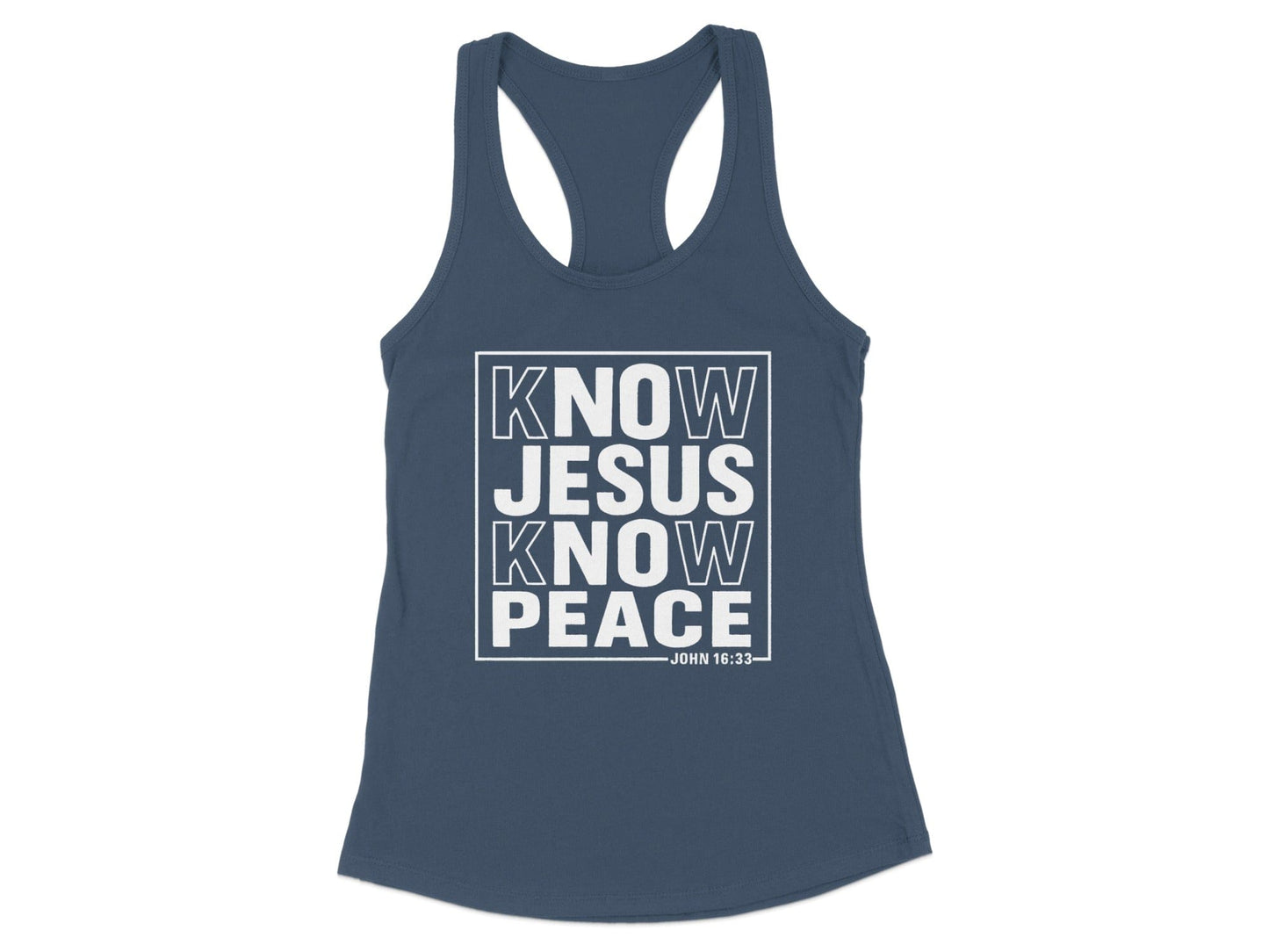 Inspirational Know Jesus Know Peace Tank Top product type