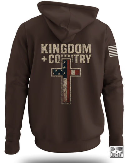 Kingdom Country Cross Flag Design Hooded Jacket product