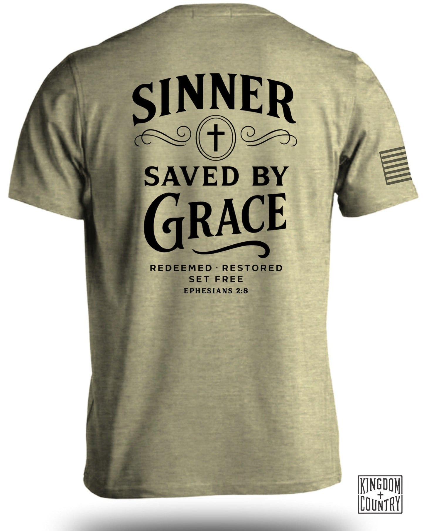 Sinner Saved By Grace Religious Statement Shirt Product