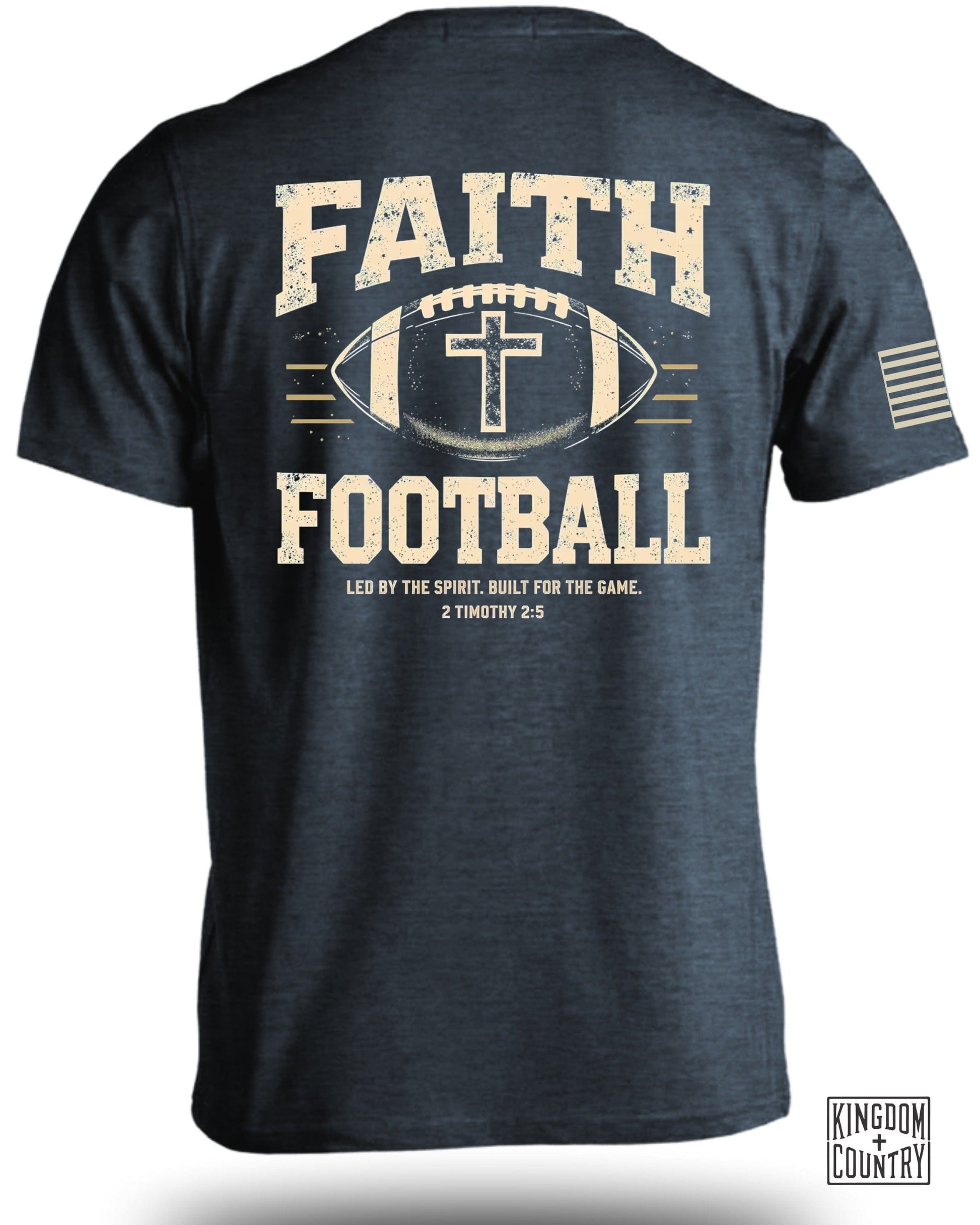 Faith Football Graphic T-Shirt for Christian Fans product