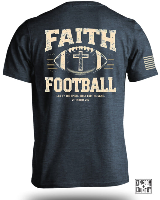 Faith Football Graphic T-Shirt for Christian Fans product