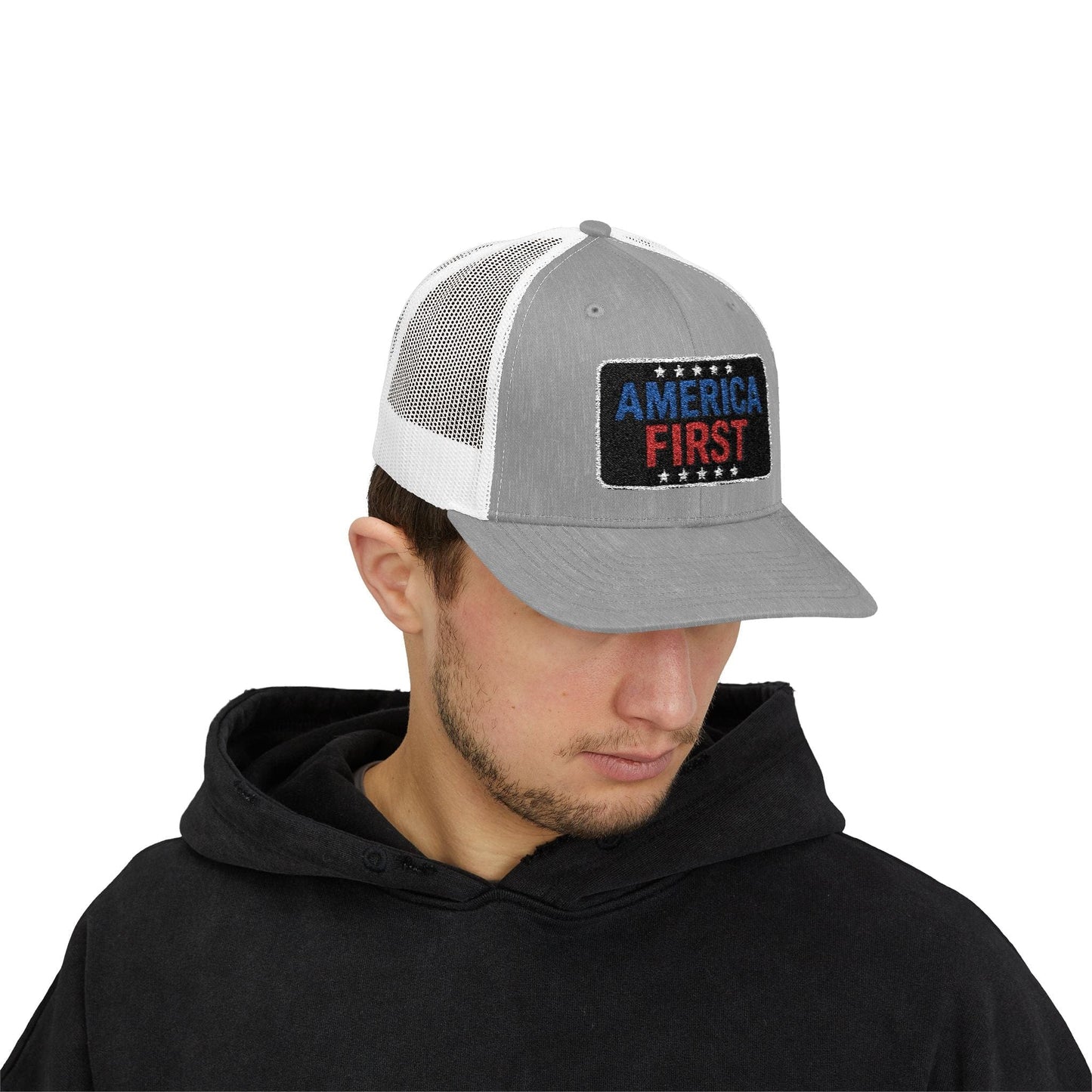 America First Snapback Trucker Cap