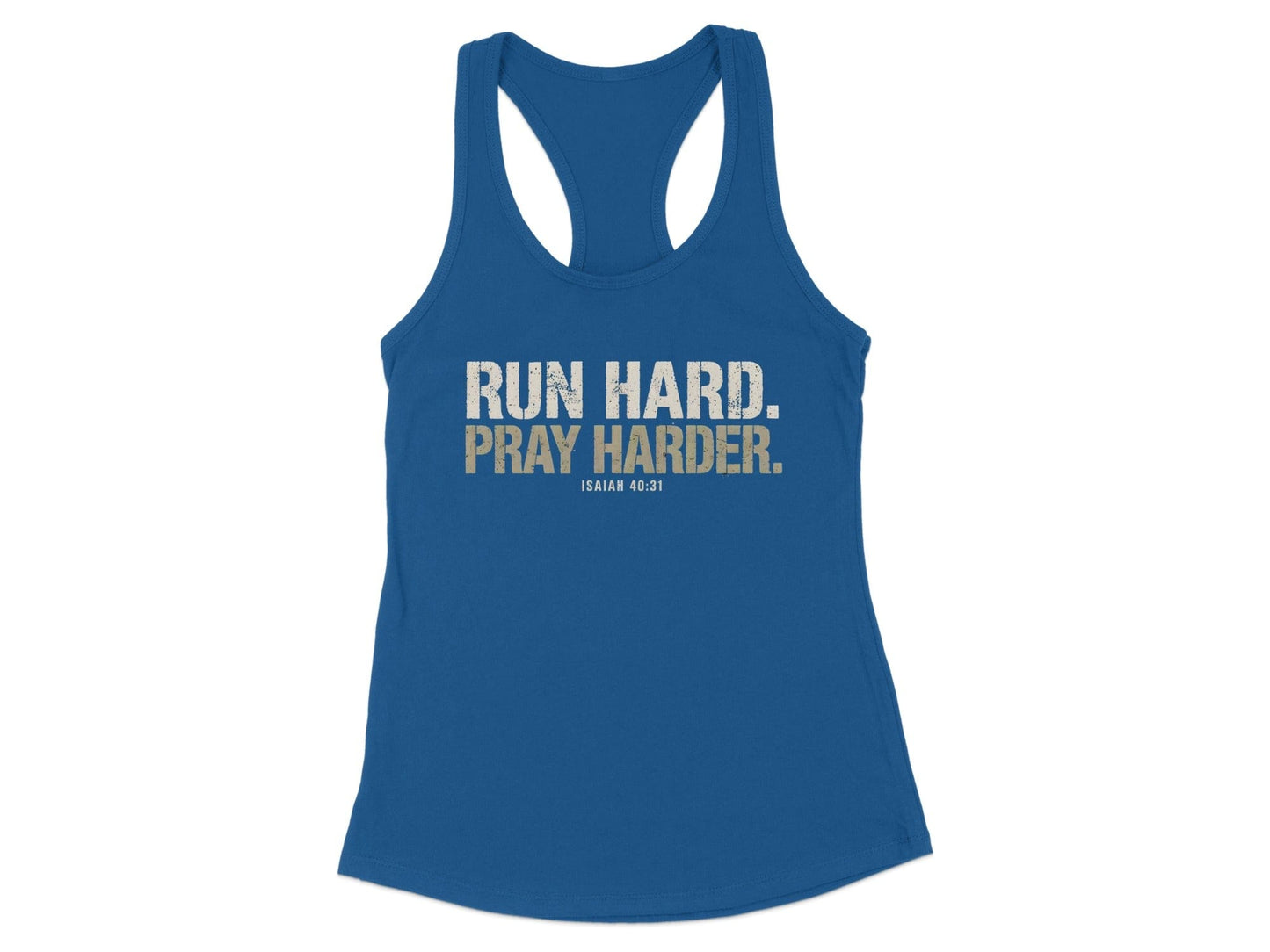 Run Hard Pray Harder Motivational Tank Top