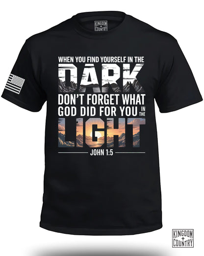 Inspirational John 1:5 Quote T-Shirt Product Type