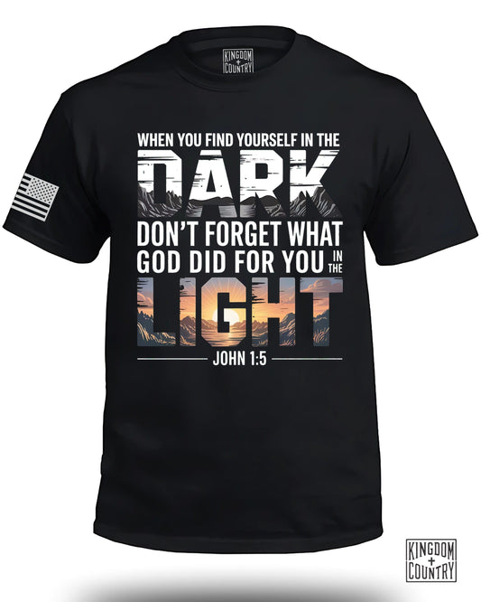 Inspirational John 1:5 Quote T-Shirt Product Type