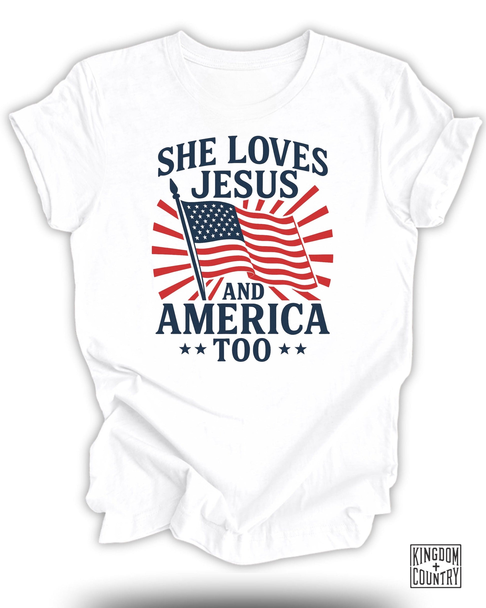 She Loves Jesus And America Too Graphic T-Shirt product