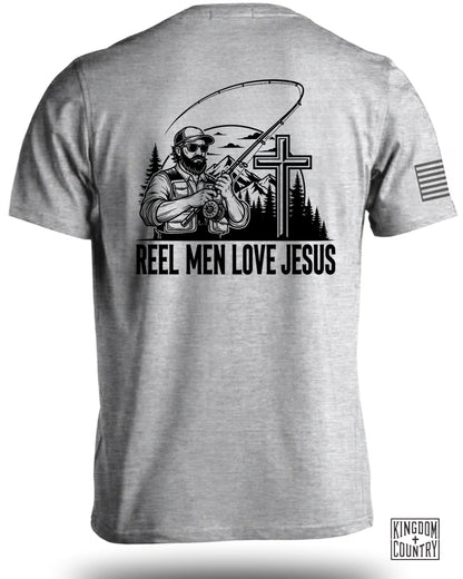 Reel Men Love Jesus Graphic Tee Shirt product type