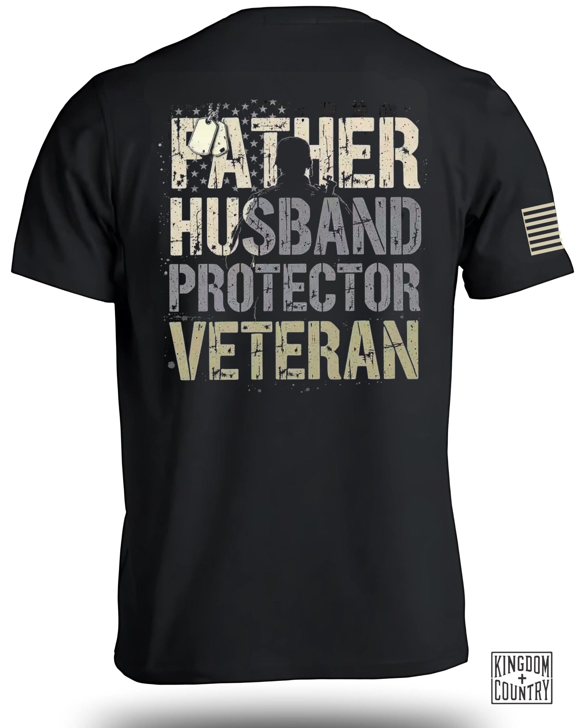 Father Husband Protector Veteran T-Shirt product