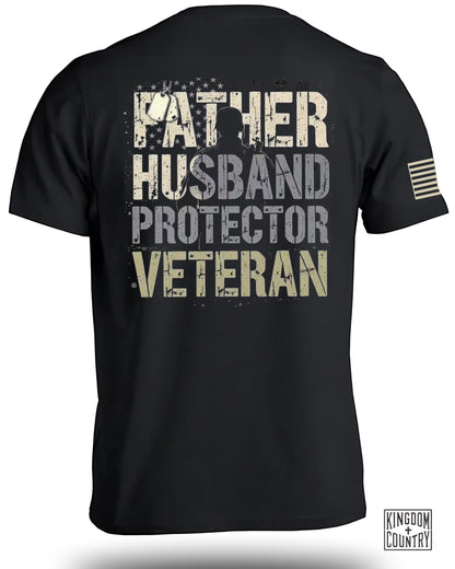 Father Husband Protector Veteran T-Shirt product