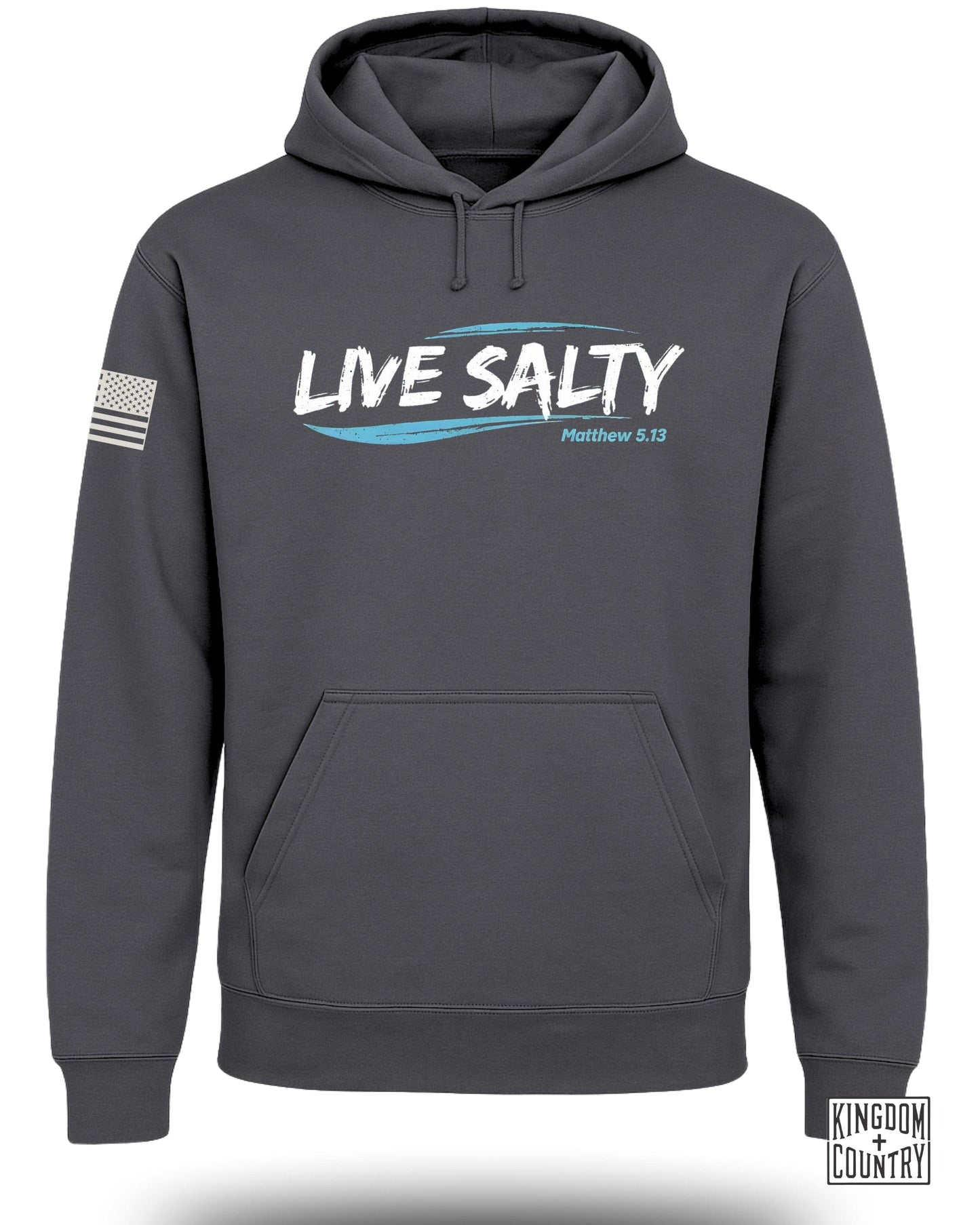 Live Salty Matthew 5:13 Hoodie with Flag product