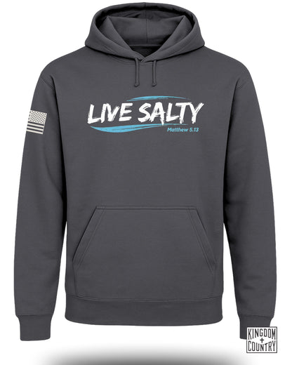 Live Salty Matthew 5:13 Hoodie with Flag product