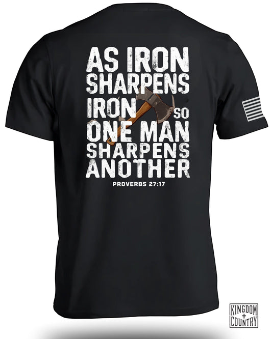 As Iron Sharpens Iron One Man Sharpens T-shirt product