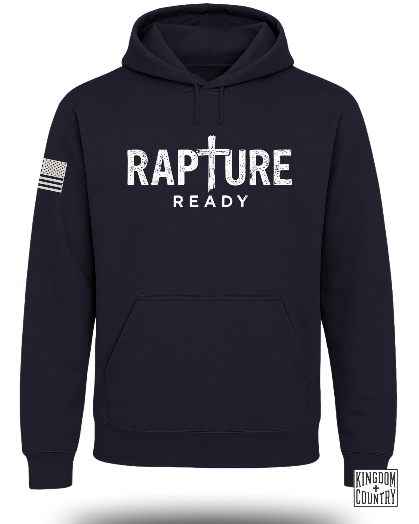 Rapture Ready Hoodie with Flag Print by Kingdom Country