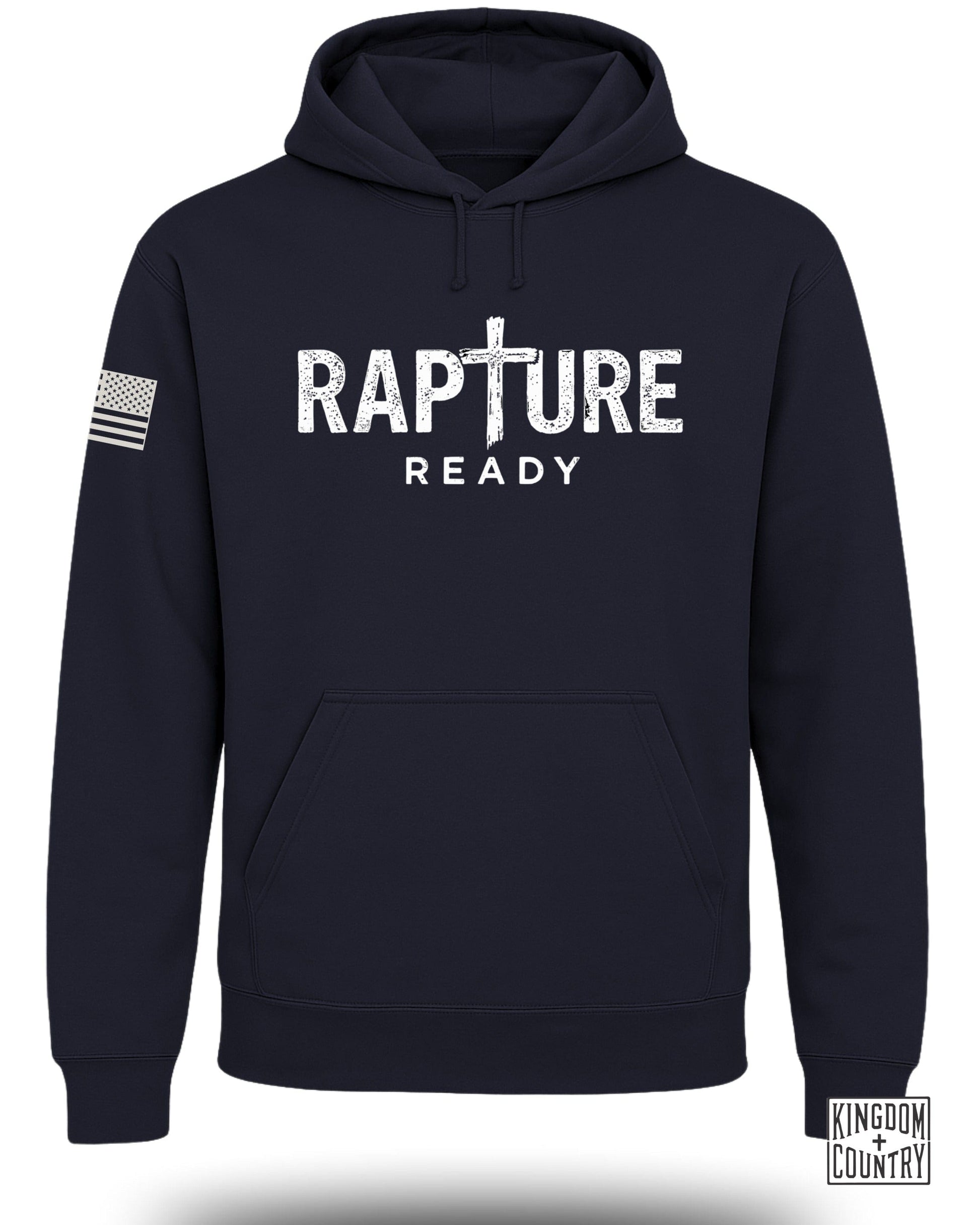 Rapture Ready Hoodie with Flag Print by Kingdom Country