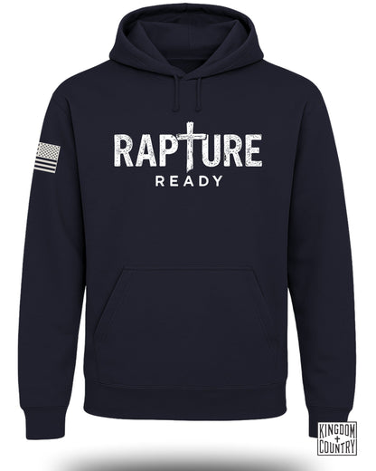 Rapture Ready Hoodie with Flag Print by Kingdom Country