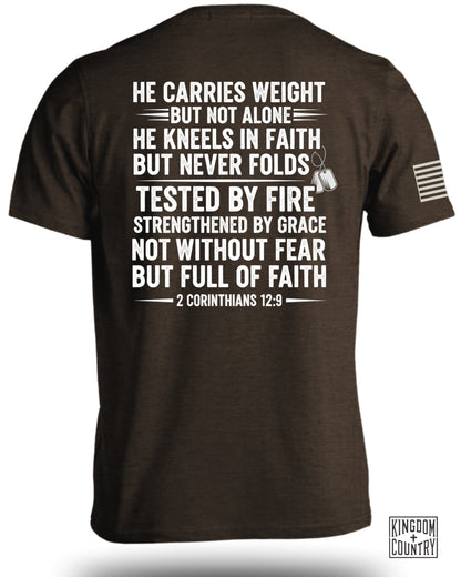 He Carries Weight but Not Alone T-Shirt Product