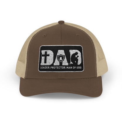 Dad-Leader Protector Man of God Snapback Trucker Cap