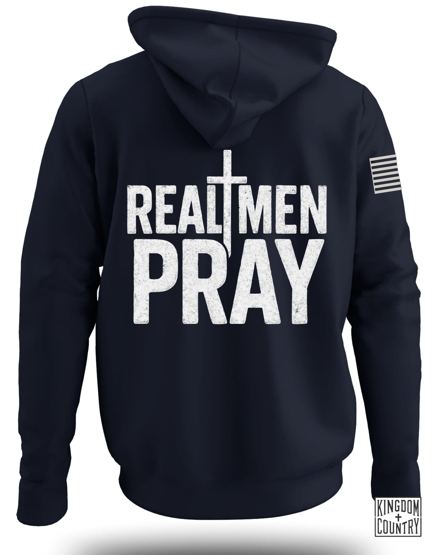 REALMEN PRAY Christian Hoodie for Men Faith