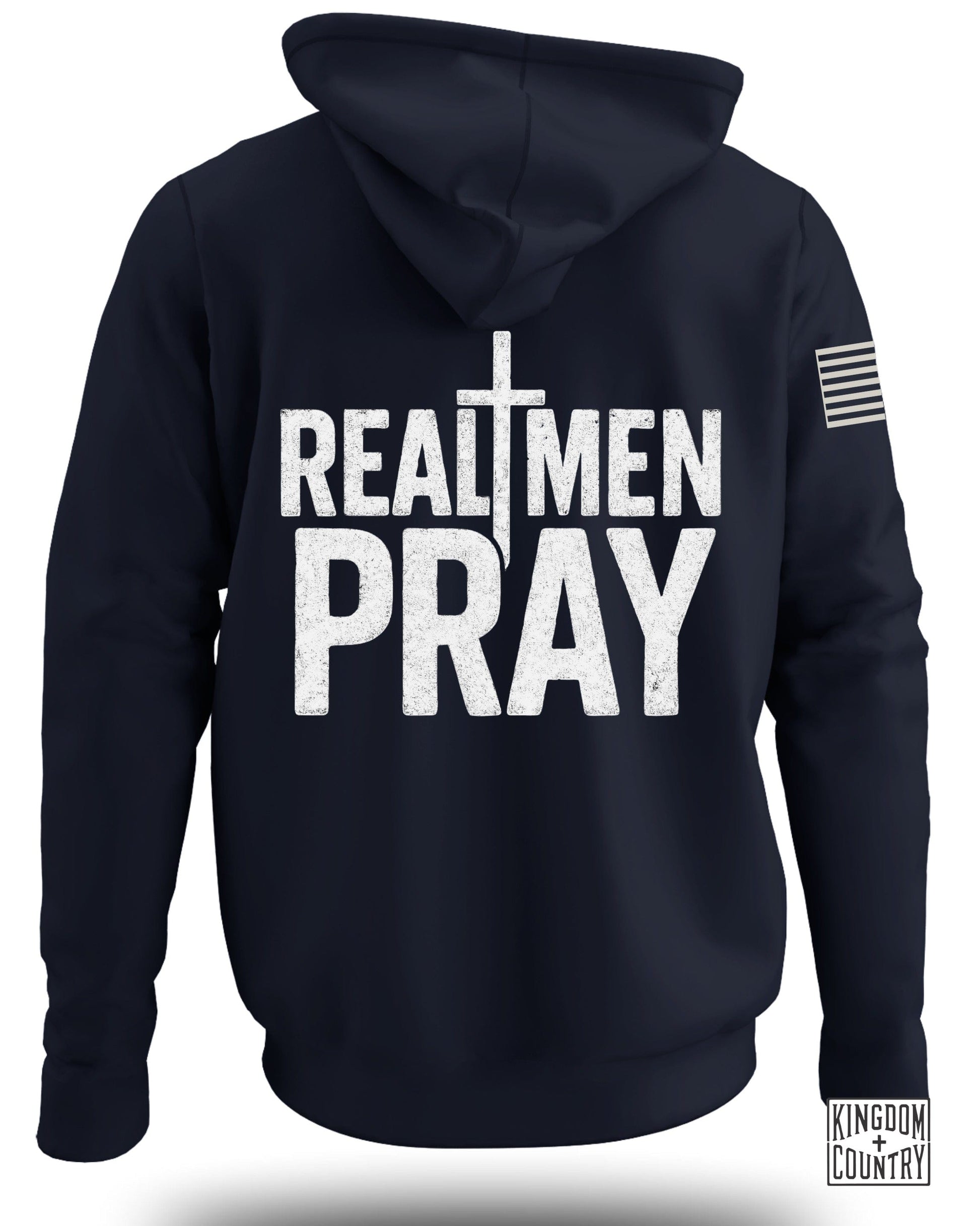 REALMEN PRAY Christian Hoodie for Men Faith