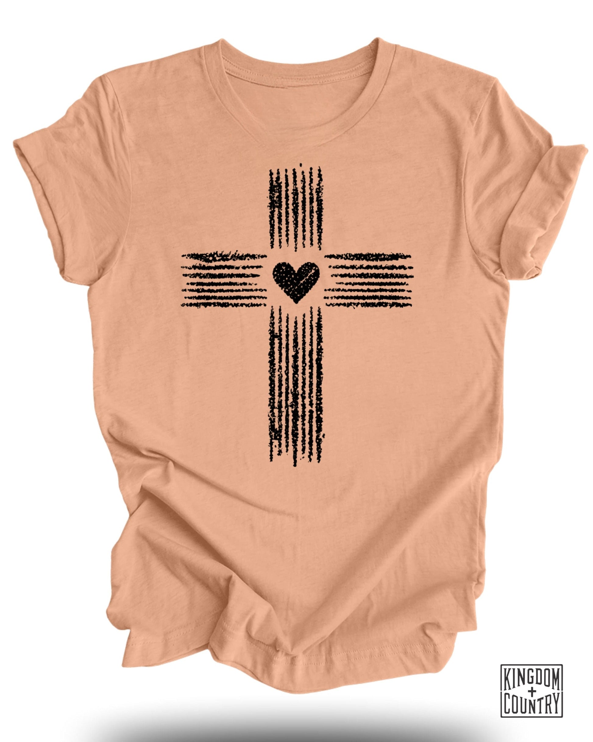 Heart and Cross Graphic Printed T-shirt product type