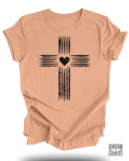 Heart and Cross Graphic Printed T-shirt product type