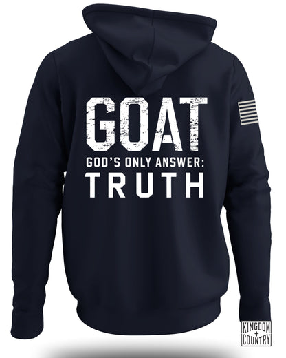 GOAT God's Only Answer Truth Black Pullover Hoodie product type