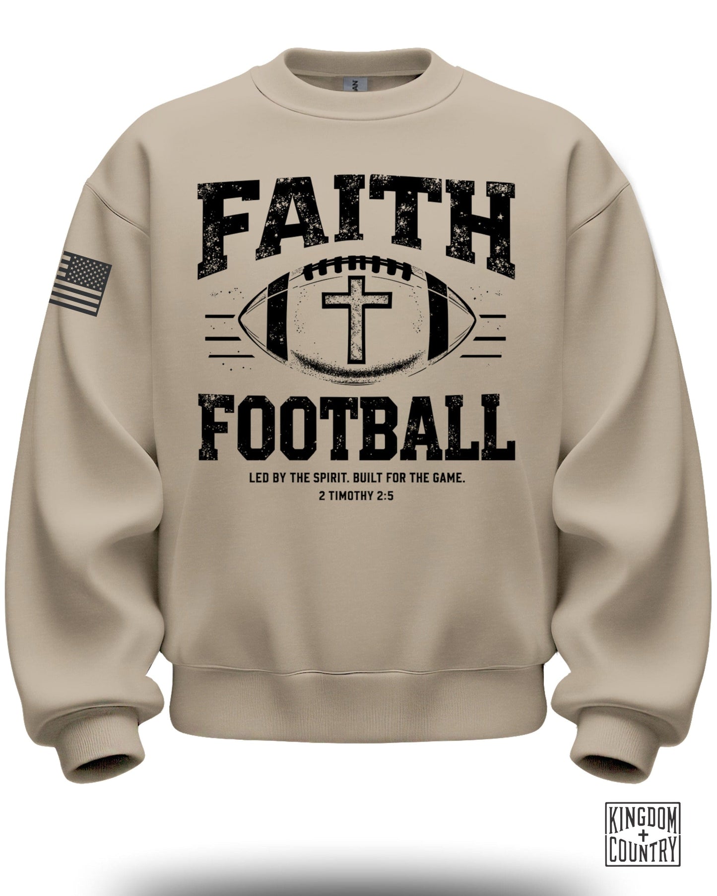 Faith Football Graphic Sweatshirt for Motivational Look