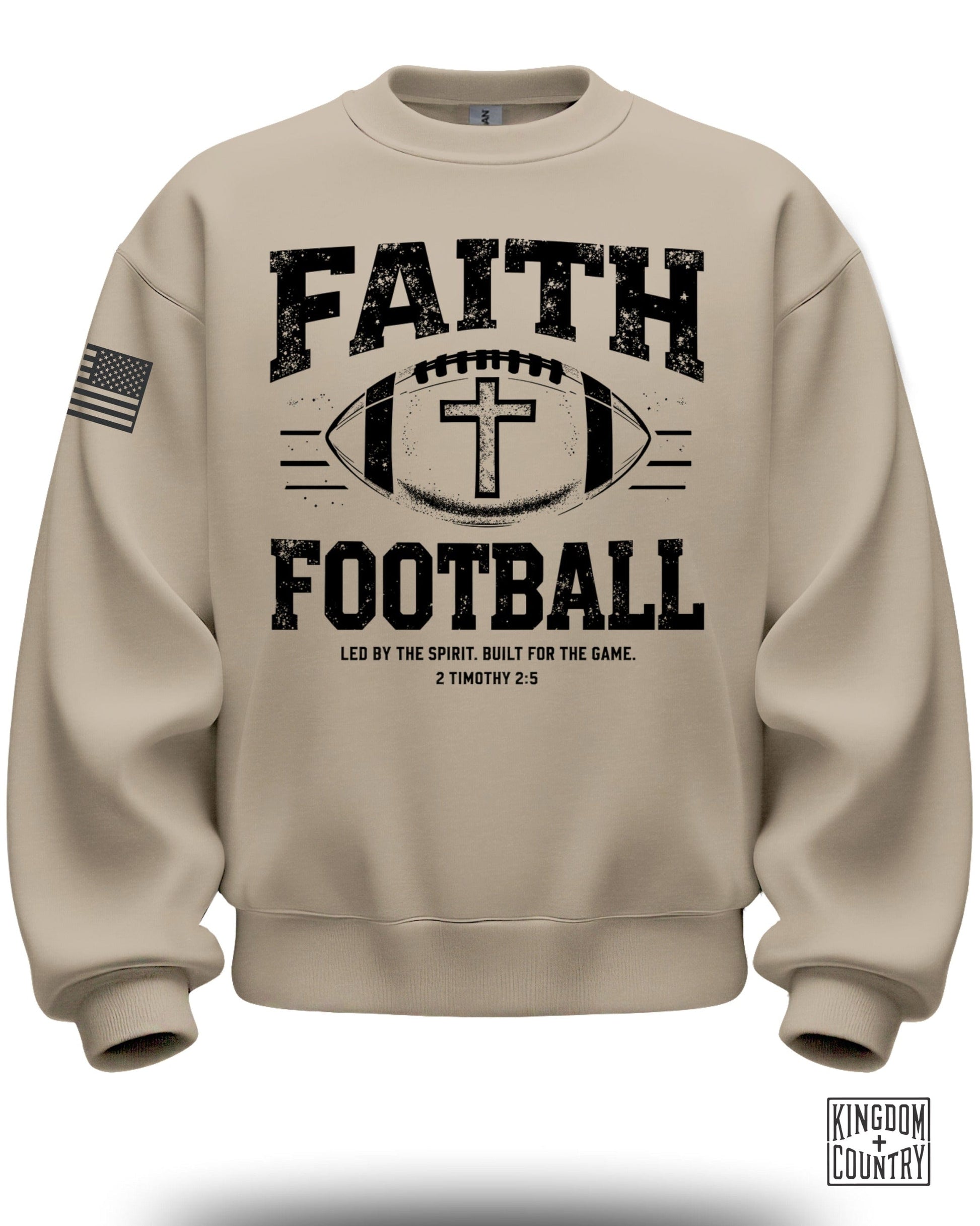 Faith Football Graphic Sweatshirt for Motivational Look