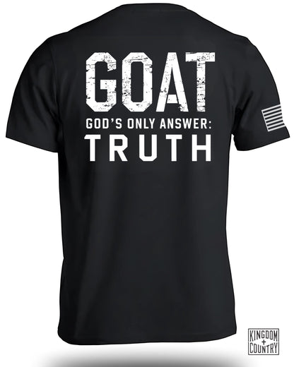 GOAT God's Only Answer Truth Black Graphic T-shirt product