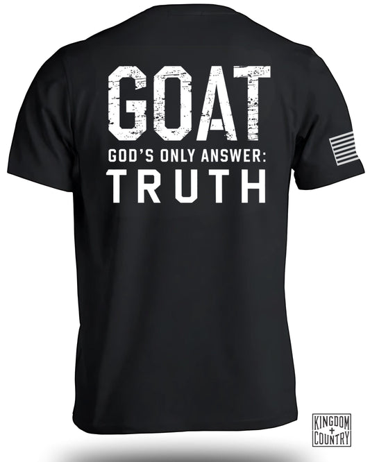 GOAT God's Only Answer Truth Black Graphic T-shirt product