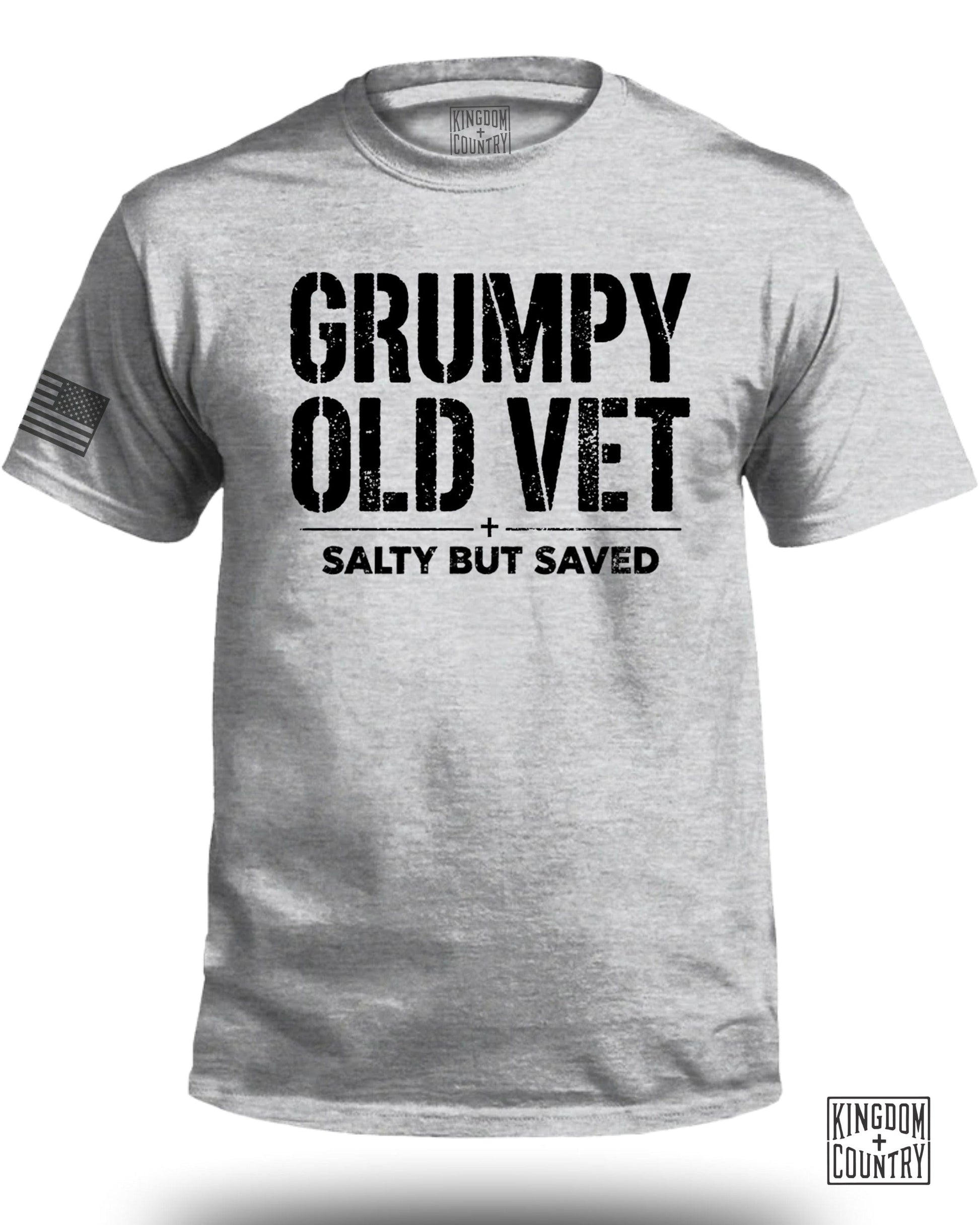 Grumpy Old Vet Salty But Saved Graphic Shirt product