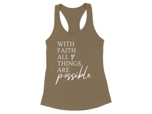 With Faith All Things Are Possible Tank Top product type