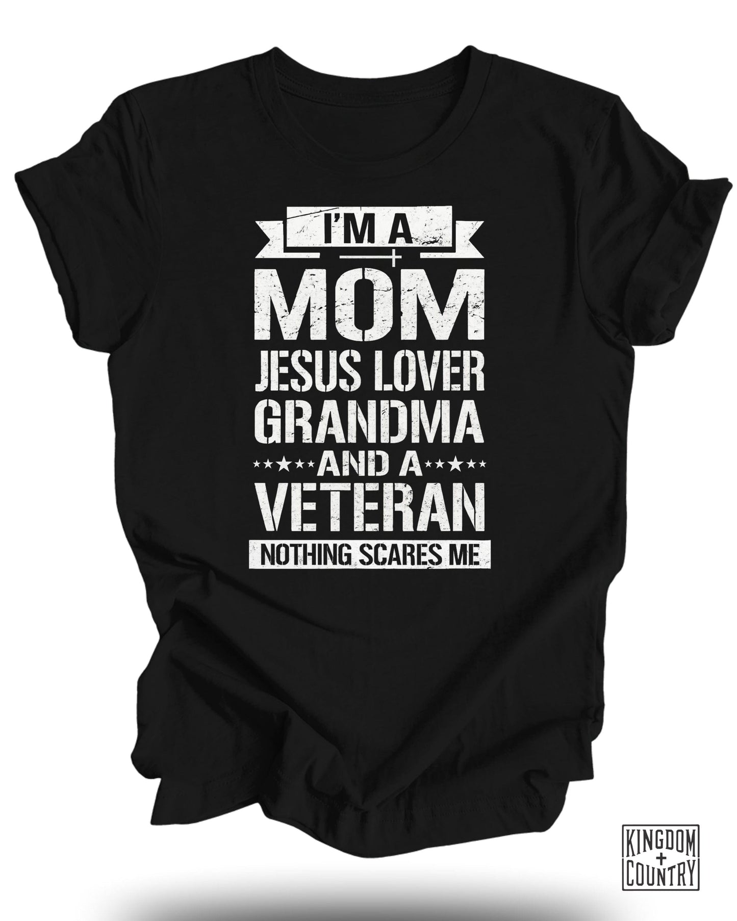 I'm a Mom Jesus Lover Grandma Veteran T-shirt product