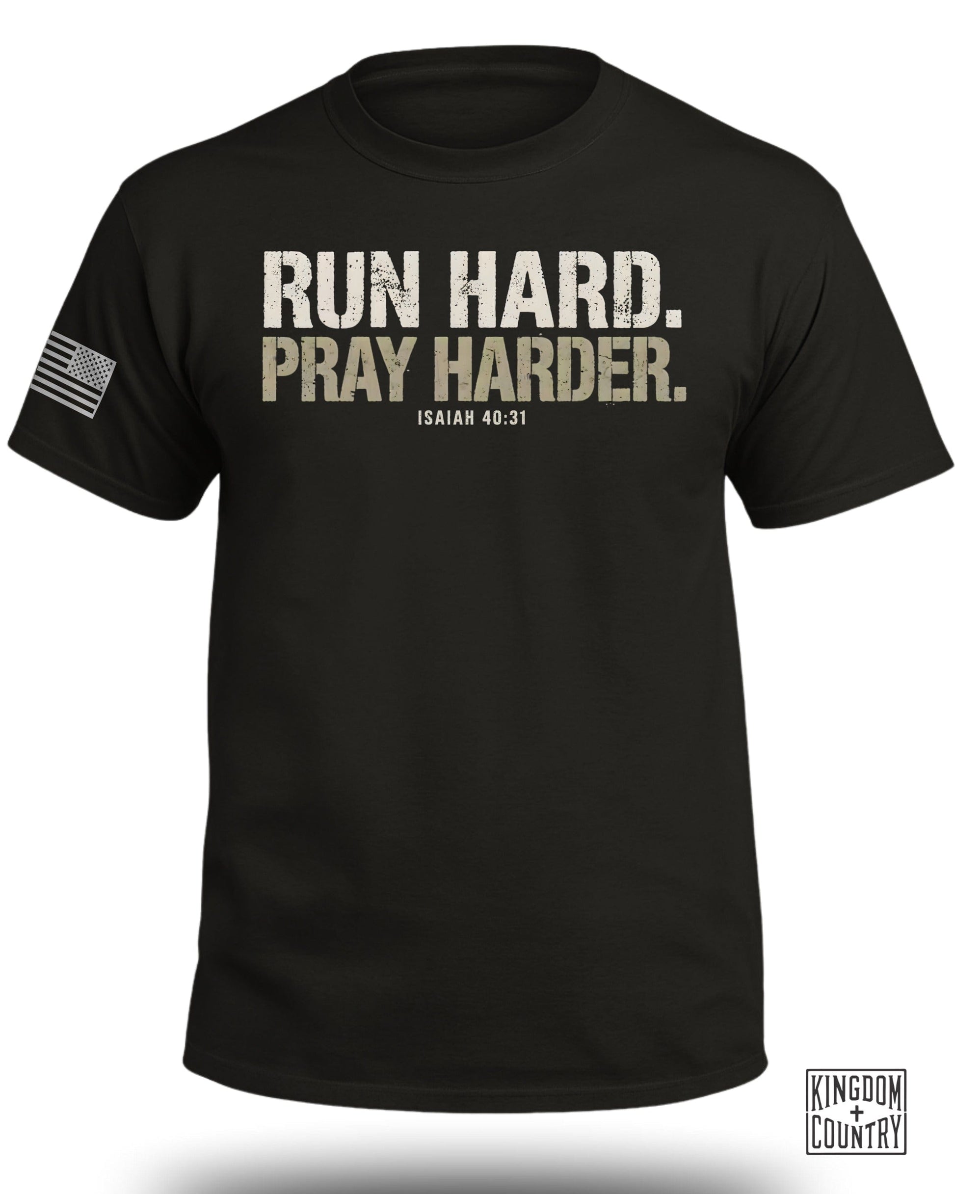 Run Hard Pray Harder Isaiah 40:31 Graphic Tee