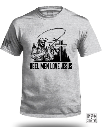 Reel Men Love Jesus Printed Graphic Shirt product