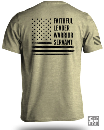 Faithful Leader Warrior Servant Graphic Tee product type