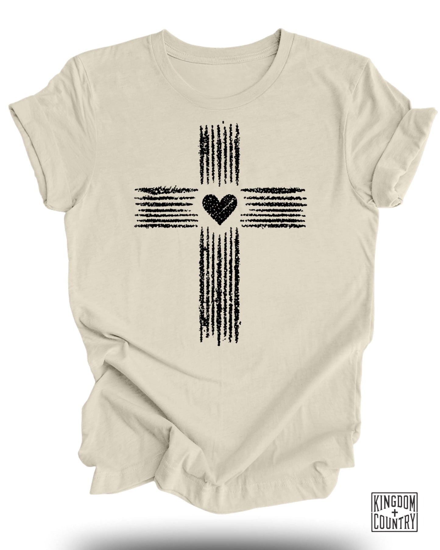 Heart Cross Design Graphic Shirt product type