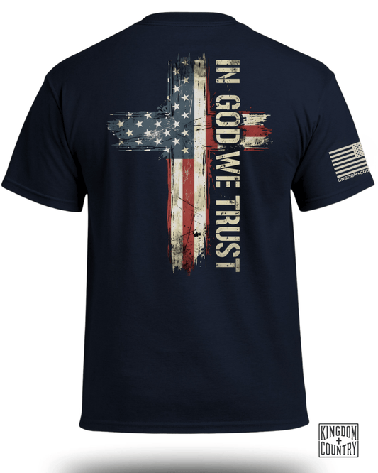 In God We Trust Distressed Flag T-Shirt